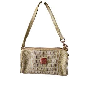 Dooney & Bourke Crocodile Embossed Tan Shoulder Bag